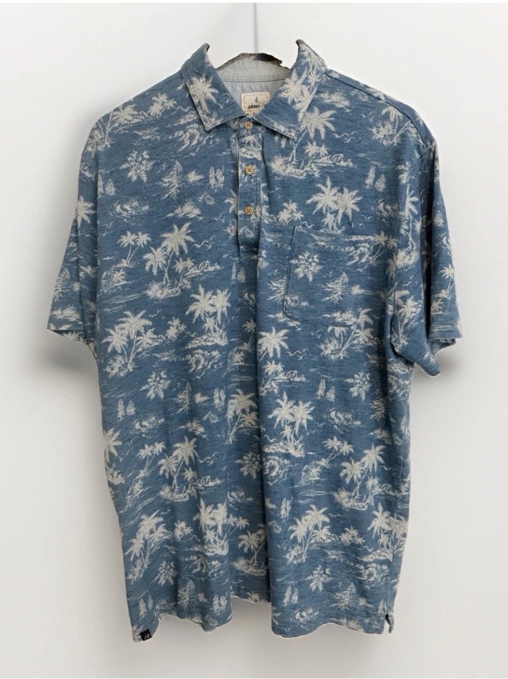 Johnnie O West Coast Prep Hawaiian Print Short Sleeve Polo Shirt Men’s Size XL